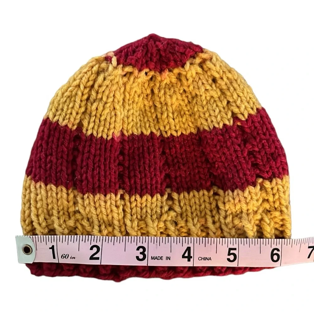 NEW Hand Knit SF 49ers Baby Beanie Newborn